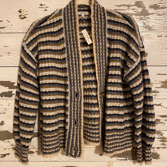 Waller Crop Cardigan Sweater in Stripe S NWT - Picture 4 of 7